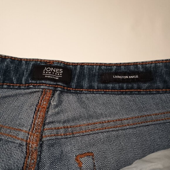 Jones New York Jeans Size 12 Lexington Ankle High Rise Tapered Leg Medium Wash - Picture 5 of 10